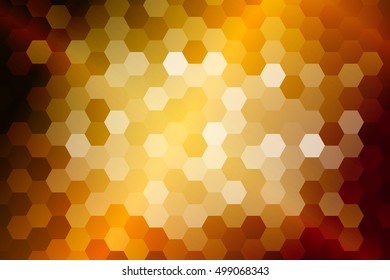 bright gold color hexagon background. vector illustration. for design, presentation