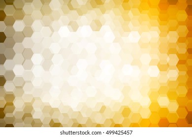 bright gold color hexagon background. vector illustration. for design, presentation