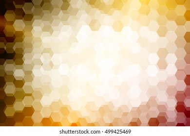 bright gold color hexagon background. vector illustration. for design, presentation