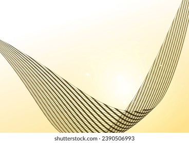 bright gold geometric wave background