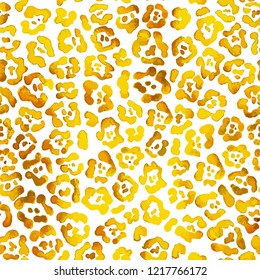 Bright gold leopard spots in cute cartoon style isolated on white background vector.