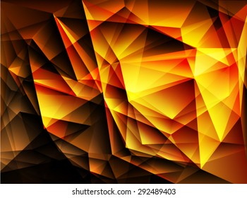 Bright gold polygon abstract background.Vector EPS 10 illustration.