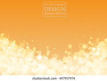 Bright Gold sparkles glitter and rays lights bokeh abstract christmas background/texture.  Vector background. 