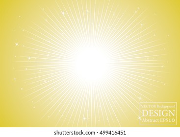 Bright Gold sparkles glitter and rays lights bokeh abstract christmas background/texture.  Vector background. 