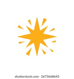 bright gold star design element