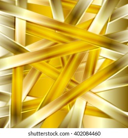 Bright golden abstract stripes background. Vector gold texture design