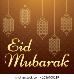 Bright Golden Background of eid al-adha Vector illustration 