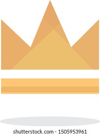 bright golden crown graphic vector