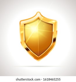 Gold shield logo, Stock Vector, Vector And Low Budget Royalty Free Image.  Pic. ESY-017379103 | agefotostock