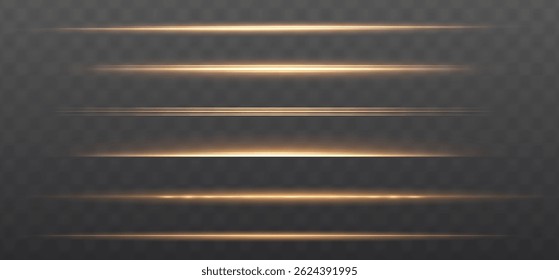 Bright golden glow with sparkles, flares, and dynamic light streaks on a transparent background. Perfect for festive, magic, or energy-themed designs