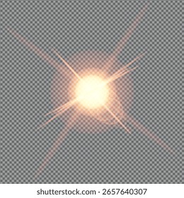  bright golden light burst effect reminiscent of  star or sun flare