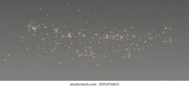 Bright golden light dust particles.