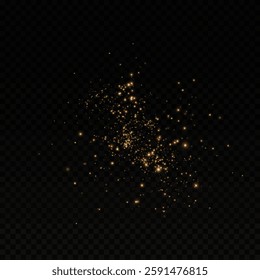 Bright golden light dust particles.