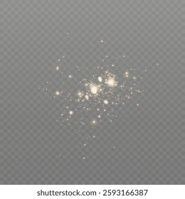 Bright golden light dust particles.
