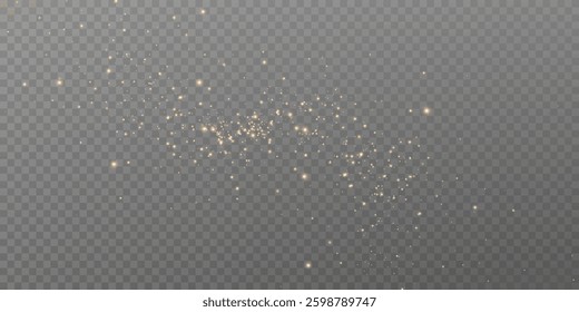 
Bright golden light dust particles. Christmas dust.