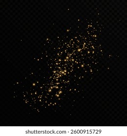 Bright golden light dust particles.