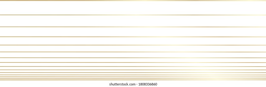 Bright golden lines on white background - Vector illustration