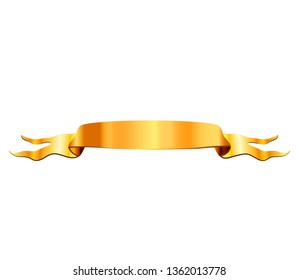 Bright Golden retro tape isolated on white