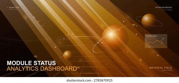Bright golden sunlight beams from a space station module docking with a distant planet and starry cosmos in dramatic lighting
