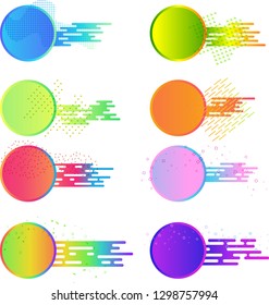 Bright gradient abstract lower third set. Template for placing information on the screen during a match, show or presentation. Animation and video production, Broadcast.