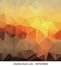Bright Gradient Abstract Texture of Asymmetric Triangles. Background of Geometric Shapes Warm Sunny Colors. Geometric Concept.