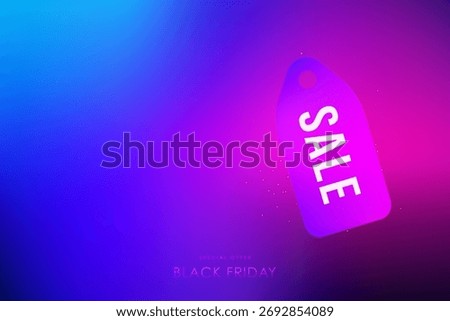 Bright gradient background with prominent sale tag showcasing excitement and urgency