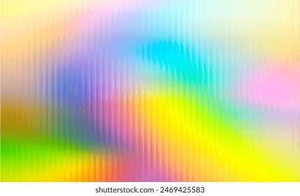 Bright gradient background. Vector Glass grainy Blurred neon in pastel colors. For covers, wallpapers, branding and other projects. Multicolored glass texture for banner, wallpaper, template, print.