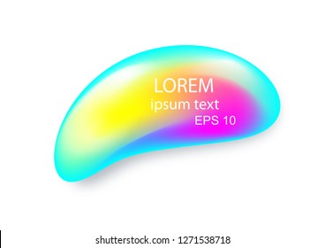 Bright Gradient Banner .Colorful drop, vector.Design Template.