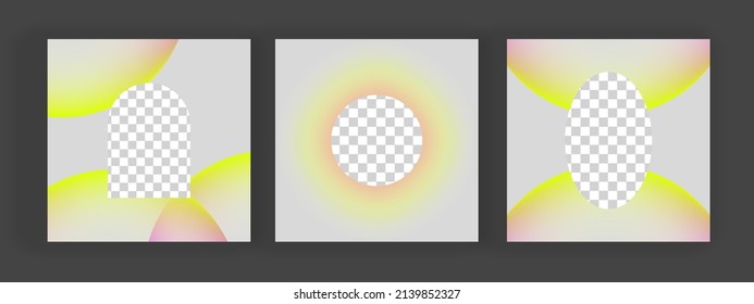 Bright gradient banner template for social media posts