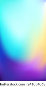 Bright gradient blue yellow teal pink purple background. Colorful Blurred backdrop with place for text. Vector illustration for your graphic design, banner, poster, wallpapers, theme or website