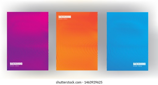 bright gradient color abstract line pattern background cover design with trendy and vivid vibrant color.template.