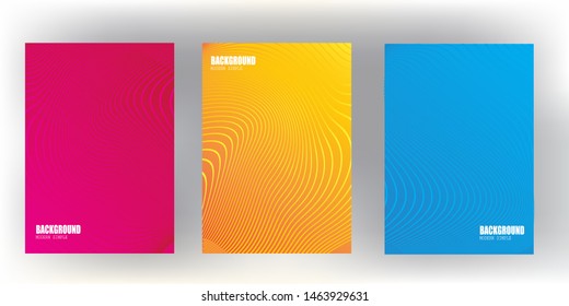 bright gradient color abstract line pattern background cover design with trendy and vivid vibrant color.template.