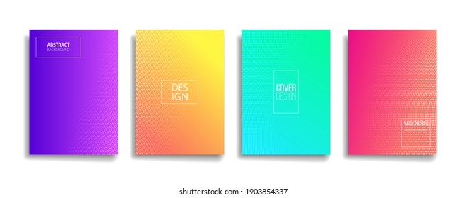 bright gradient color abstract line pattern background cover design  modern background design and trendy   vivid vibrant color  blue violet red orange green placard poster vector cover template 