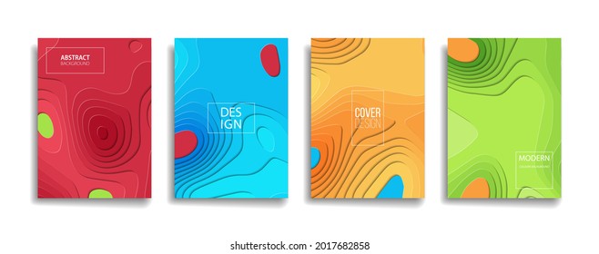 bright gradient color abstract line pattern background cover design. modern background design with trendy and vivid vibrant color. blue violet red orange green placard poster vector cover template.