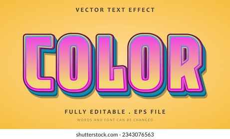 Bright Gradient Colorful Editable Text Effect Design Template