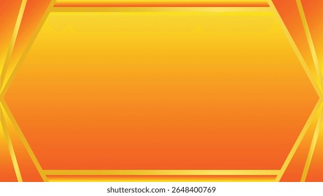 Bright Gradient Hexagonal Frame with Vibrant Orange and Yellow Tones