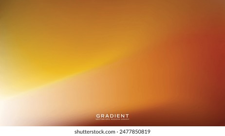 Gradiente brillante Amarillo anaranjado crema fondo marrón atardecer. Colorido fondo borroso holográfico. Ilustración vectorial para su Diseño gráfico, Anuncio, cartel, Fondos de pantalla, tema o Sitio web