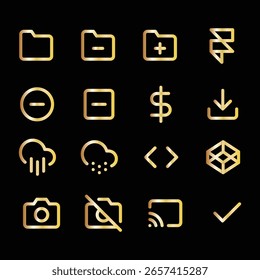 Bright Gradient Symbols with Elegant Finish

