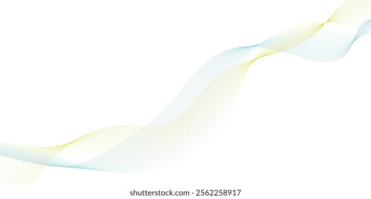 bright gradient wave line background.Abstract vector background with wavy lines