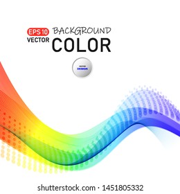Bright gradient wave on white background eps10