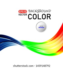 Bright gradient wave on white background eps10