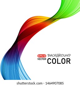 Bright gradient wave on white background eps10