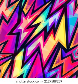 Motif géométrique harmonieux de graffiti clair.