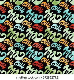 bright graffiti geometric seamless pattern grunge effect