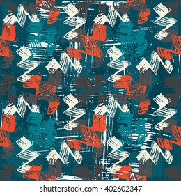 bright graffiti geometric seamless pattern grunge effect