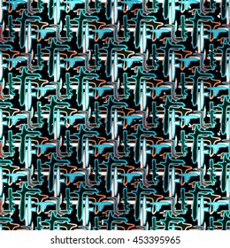 bright graffiti geometric seamless pattern grunge effect