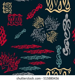bright graffiti geometric seamless pattern grunge effect