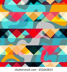 bright graffiti geometric seamless pattern grunge effect