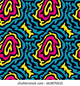 bright graffiti geometric seamless pattern grunge effect