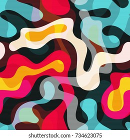 bright graffiti geometric seamless pattern grunge effect